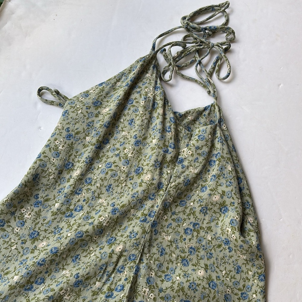 Reformation Chandler Floral Mini Dress Small
Green Blue Sage Sexy Short Bow 2 4 - Picture 14 of 17